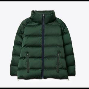 Tory Burch Performance Satin Down Jacket